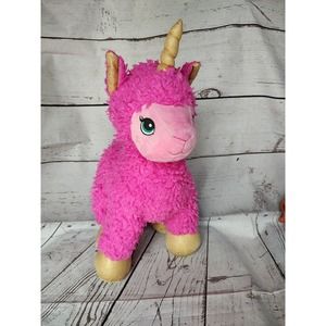 Build A Bear Pink Sparkle Llamacorn Llama Unicorn Plush 18" Glitter Valentines